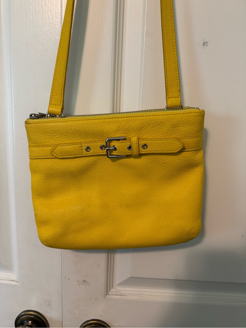 Talbots Yellow Leather Crossbody Bag